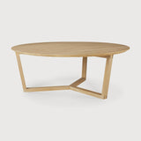Tripod coffee table - varnished oak - round White Cliff Studio COFFEE TABLE