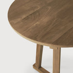 Tripod side table - teak - round White Cliff Studio Side Table