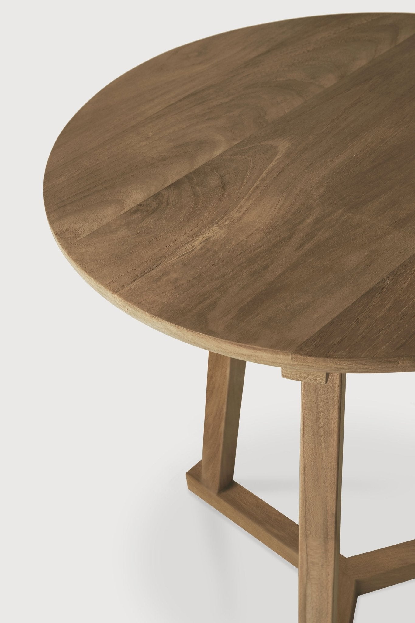 Tripod side table - teak - round White Cliff Studio Side Table