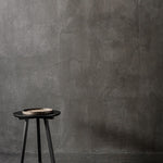 Tripod side table - varnished oak - black - round White Cliff Studio Side Table