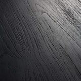 Tripod side table - varnished oak - black - round White Cliff Studio Side Table