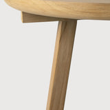Tripod side table - varnished oak - round White Cliff Studio Side Table