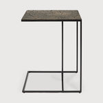 Triptic side table - varnished Minerals - Lava Whisky - rectangular White Cliff Studio Side Table