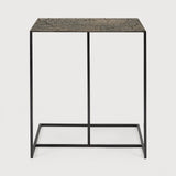 Triptic side table - varnished Minerals - Lava Whisky - rectangular White Cliff Studio Side Table