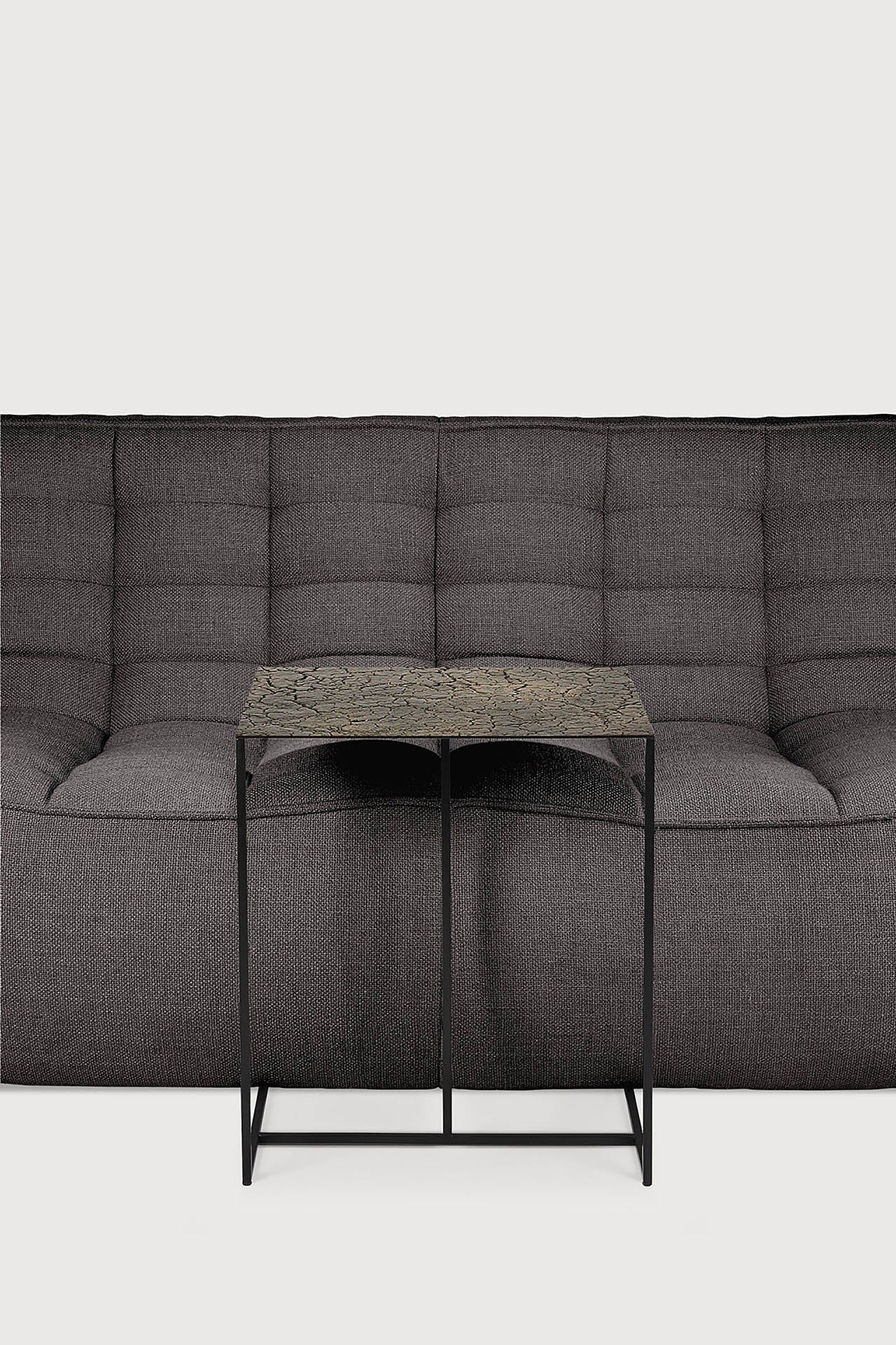 Triptic side table - varnished Minerals - Lava Whisky - rectangular White Cliff Studio Side Table