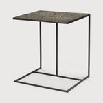 Triptic side table - varnished Minerals - Lava Whisky - rectangular White Cliff Studio Side Table