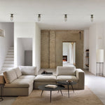 Triptic side table - varnished Minerals - Lava Whisky - rectangular White Cliff Studio Side Table