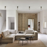 Triptic side table - varnished Minerals - Lava Whisky - rectangular White Cliff Studio Side Table