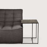 Triptic side table - varnished Minerals - Lava Whisky - rectangular White Cliff Studio Side Table