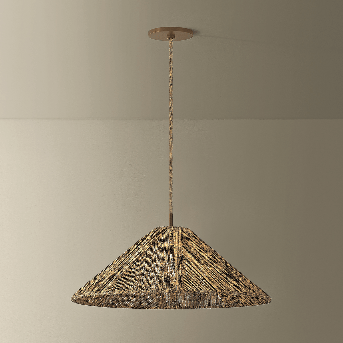 Troy Lighting | Ahrens Pendant - PATINA BRASS White Cliff Studio Pendant