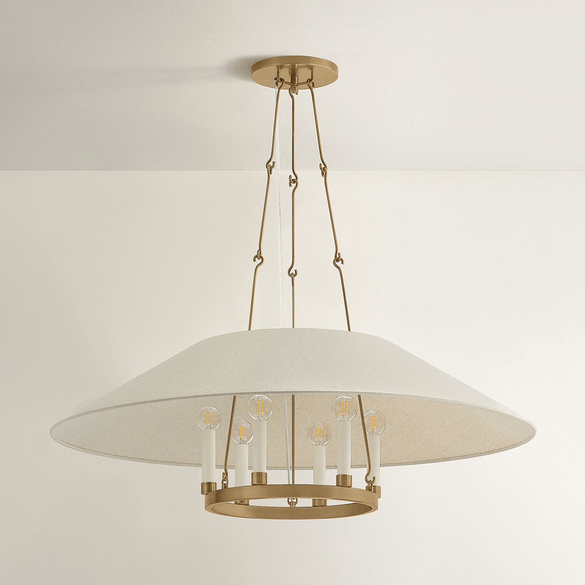 Troy Lighting | Archive Chandelier - PATINA BRASS White Cliff Studio Chandelier