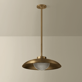 Troy Lighting | Braxton Pendant - PATINA BRASS White Cliff Studio Pendant