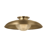 Troy Lighting | Braxton Semi Flush - PATINA BRASS White Cliff Studio Semi Flush