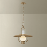 Troy Lighting | Cahill Lantern - PATINA BRASS White Cliff Studio Lantern