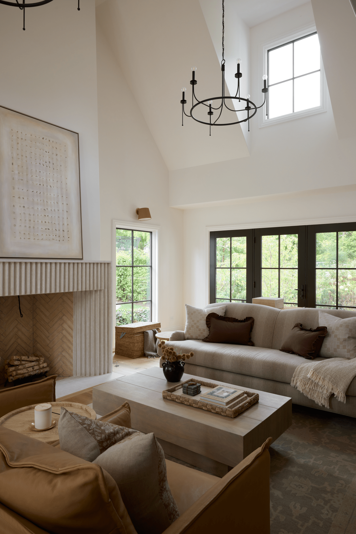 Troy Lighting | Calder Chandelier - FORGED IRON White Cliff Studio Chandelier