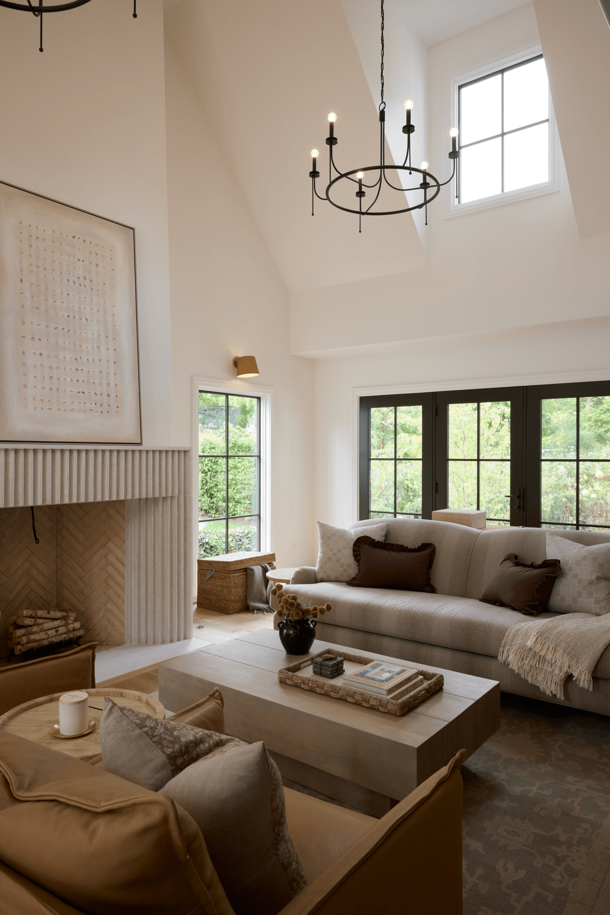 Troy Lighting | Calder Chandelier - FORGED IRON White Cliff Studio Chandelier