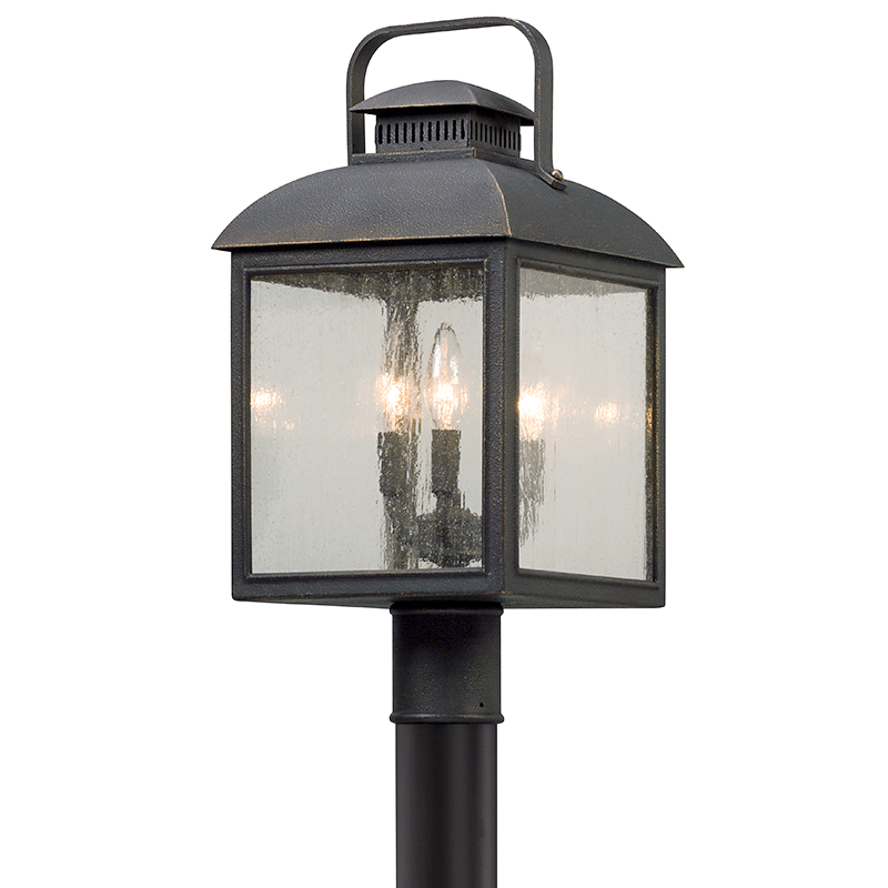 Troy Lighting | Chamberlain Post - VINTAGE BRONZE White Cliff Studio Post