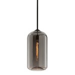 Troy Lighting | District Pendant - SOFT BLACK (Smoke Glass) White Cliff Studio Pendant