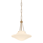 Troy Lighting | Era Pendant - PATINA BRASS White Cliff Studio Pendant