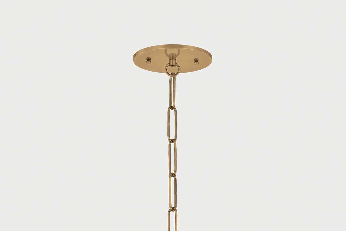 Troy Lighting | Era Pendant - PATINA BRASS White Cliff Studio Pendant