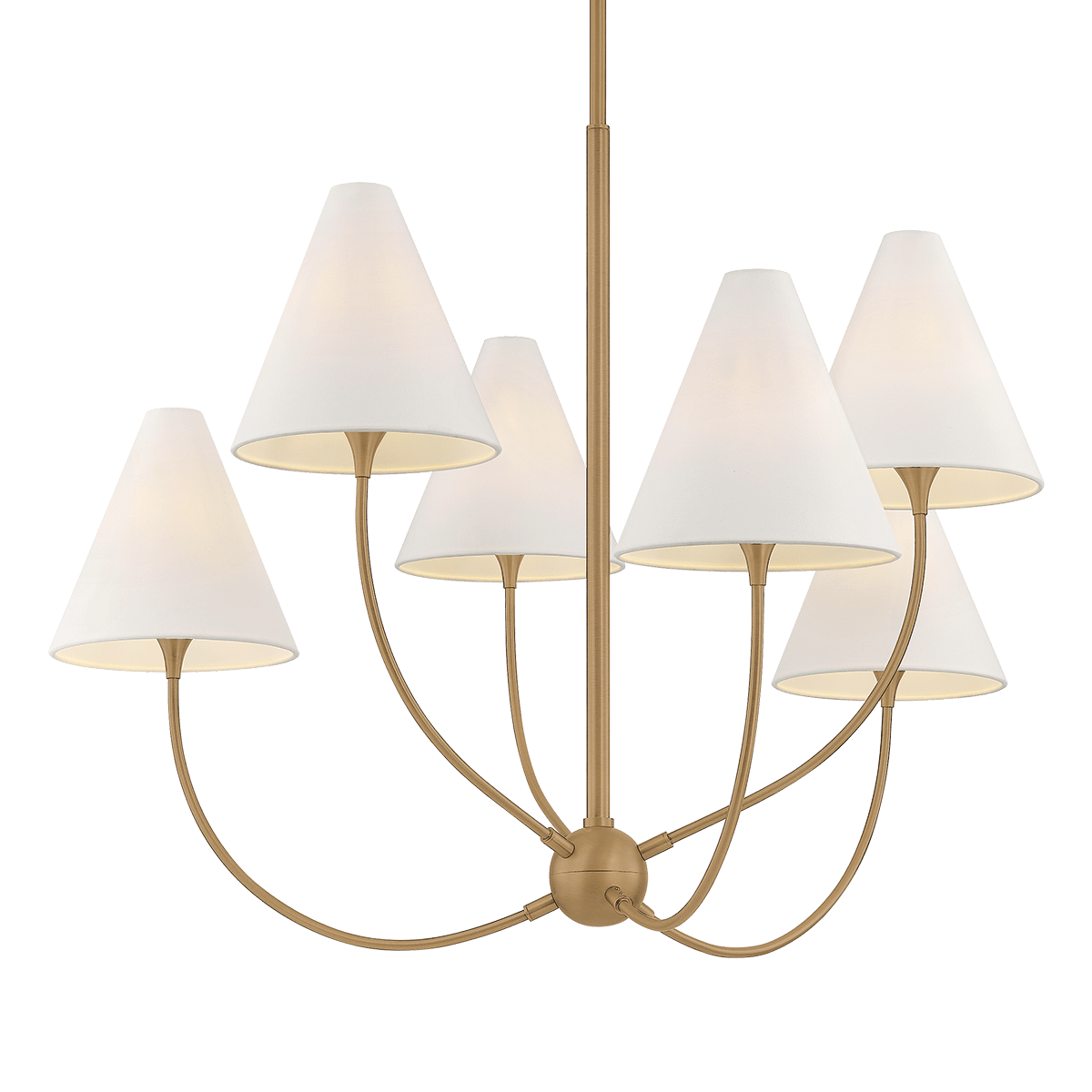 Troy Lighting | Evermore Chandelier - PATINA BRASS White Cliff Studio Chandelier