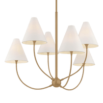 Troy Lighting | Evermore Chandelier - PATINA BRASS White Cliff Studio Chandelier