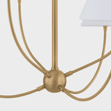 Troy Lighting | Evermore Chandelier - PATINA BRASS White Cliff Studio Chandelier