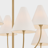 Troy Lighting | Evermore Chandelier - PATINA BRASS White Cliff Studio Chandelier