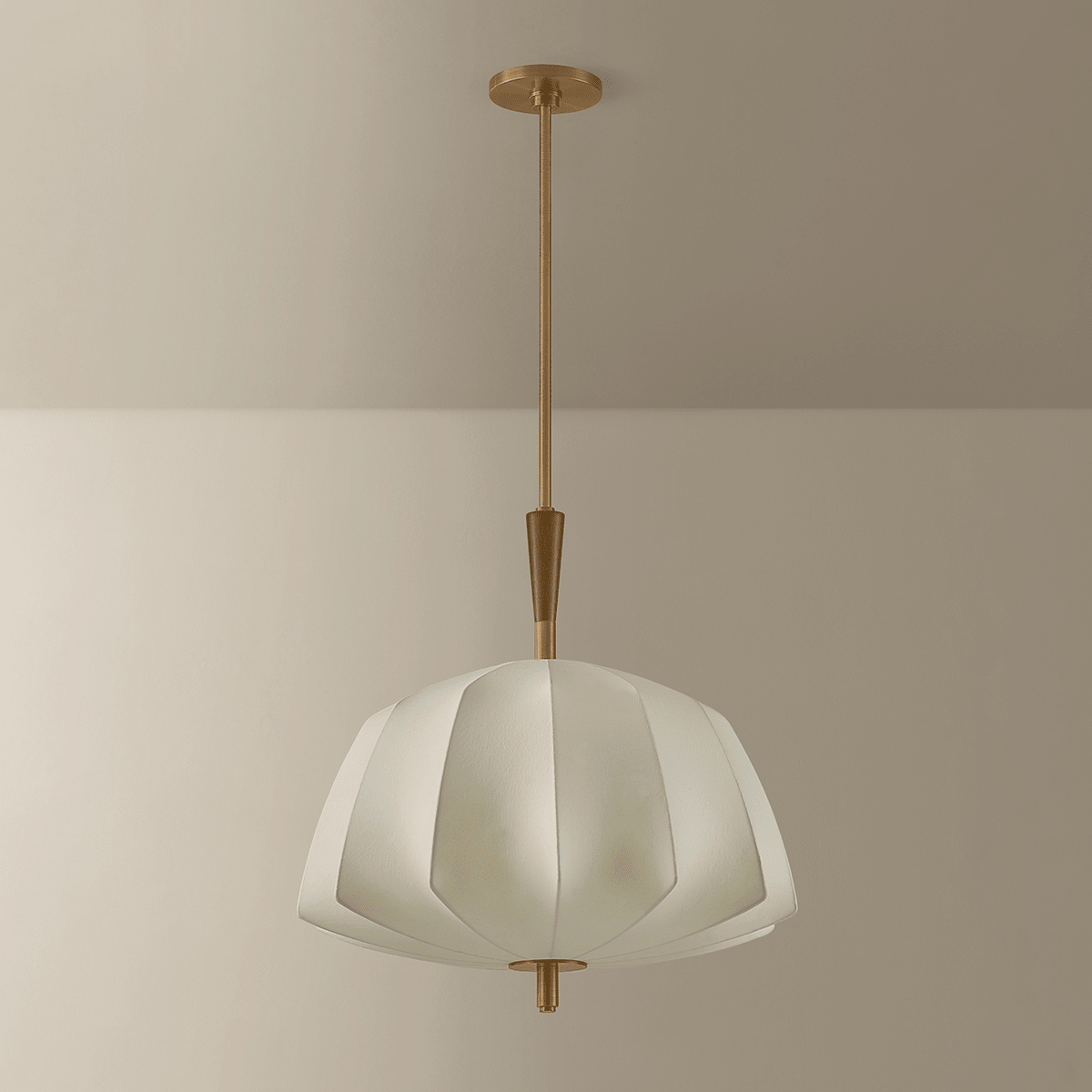 Troy Lighting | Flinders Pendant - PATINA BRASS White Cliff Studio Pendant