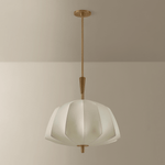 Troy Lighting | Flinders Pendant - PATINA BRASS White Cliff Studio Pendant