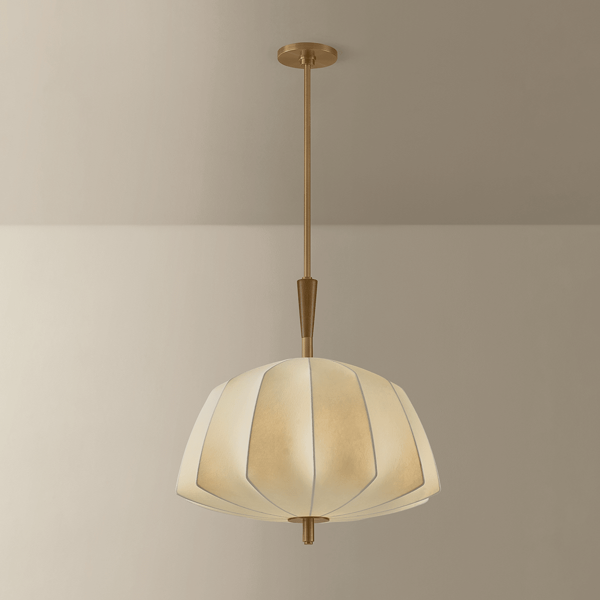 Troy Lighting | Flinders Pendant - PATINA BRASS White Cliff Studio Pendant