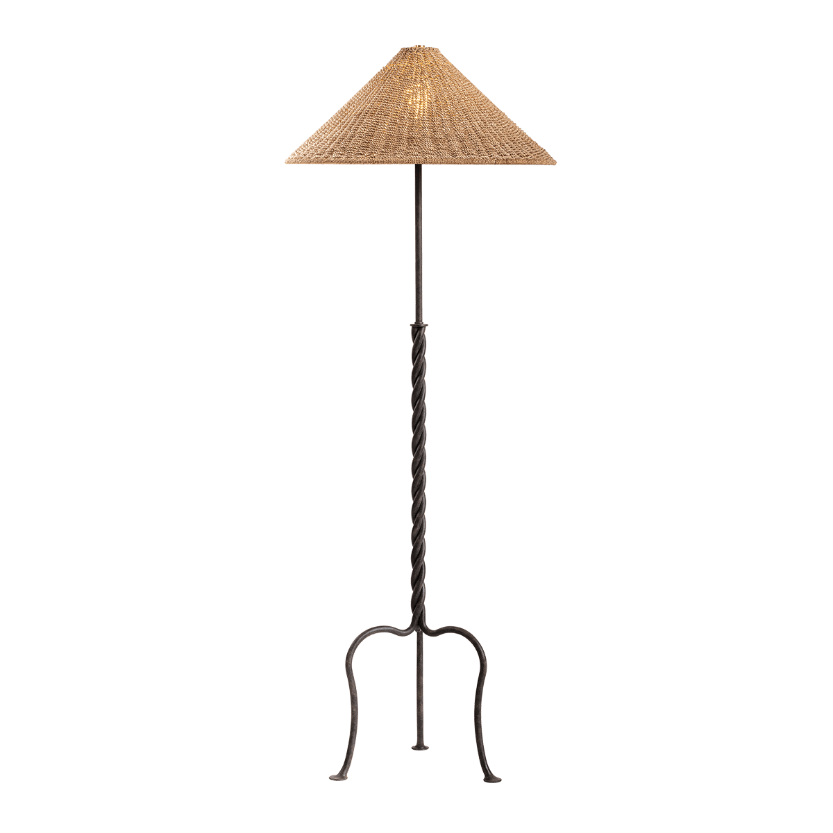 Troy Lighting | Francisco Floor Lamp - FRENCH IRON White Cliff Studio Floor Lamp