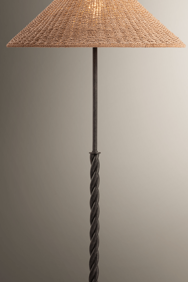Troy Lighting | Francisco Floor Lamp - FRENCH IRON White Cliff Studio Floor Lamps