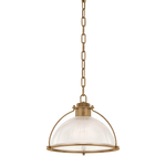 Troy Lighting | Glint Pendant - PATINA BRASS White Cliff Studio Pendant