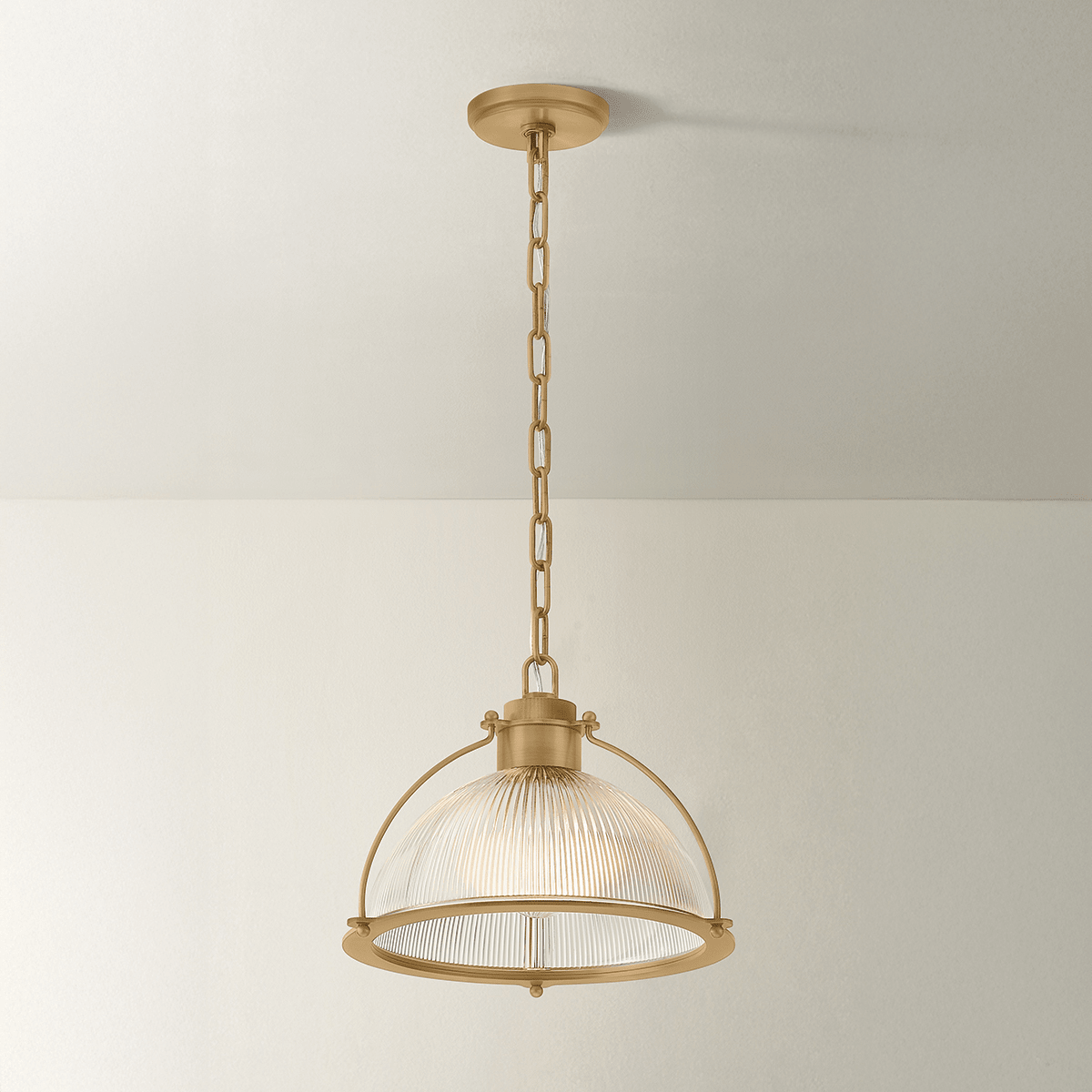 Troy Lighting | Glint Pendant - PATINA BRASS White Cliff Studio Pendant