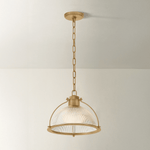 Troy Lighting | Glint Pendant - PATINA BRASS White Cliff Studio Pendant