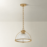 Troy Lighting | Glint Pendant - PATINA BRASS White Cliff Studio Pendant