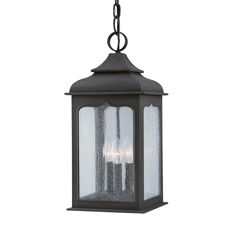 Troy Lighting | Henry Street Lantern - TEXTURED BRONZE White Cliff Studio Lantern