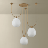 Troy Lighting | Jove Chandelier - PATINA BRASS White Cliff Studio Chandelier