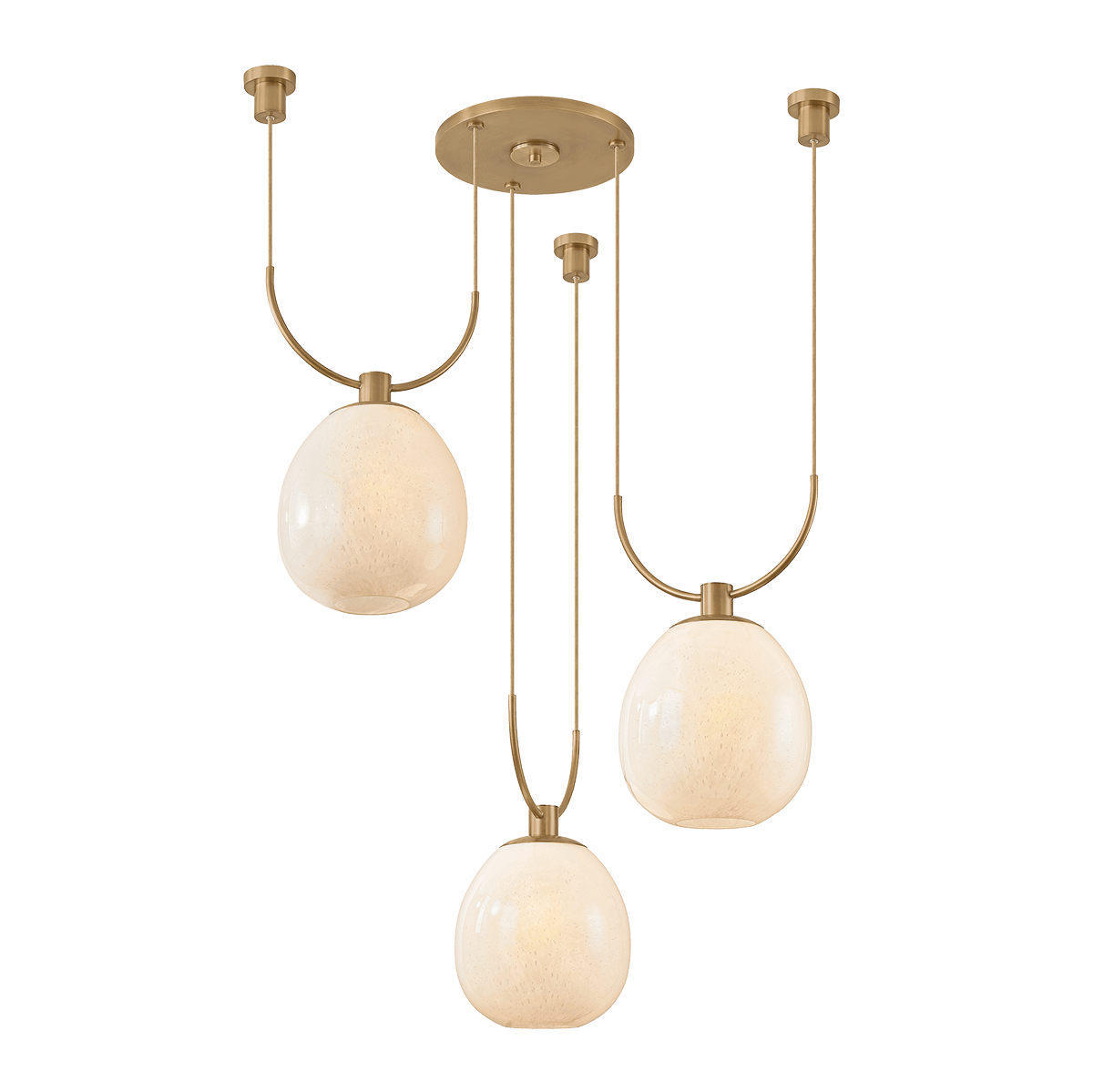 Troy Lighting | Jove Chandelier - PATINA BRASS White Cliff Studio Chandelier