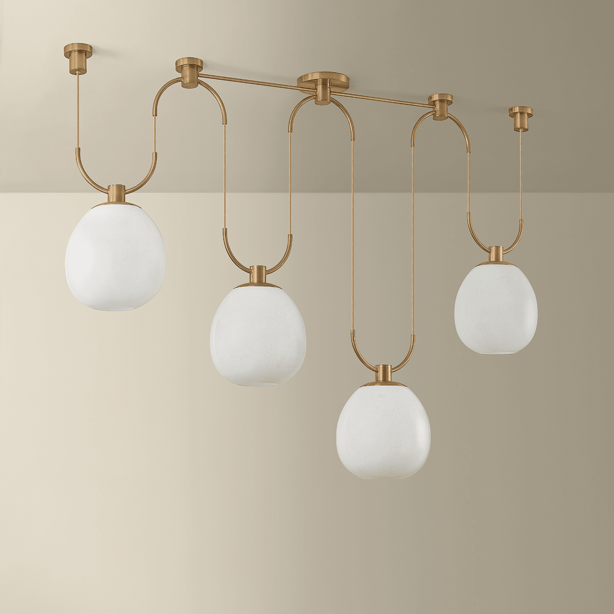 Troy Lighting | Jove Linear - PATINA BRASS White Cliff Studio Linear