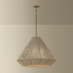 Troy Lighting | Keats Pendant - PATINA BRASS White Cliff Studio Pendant