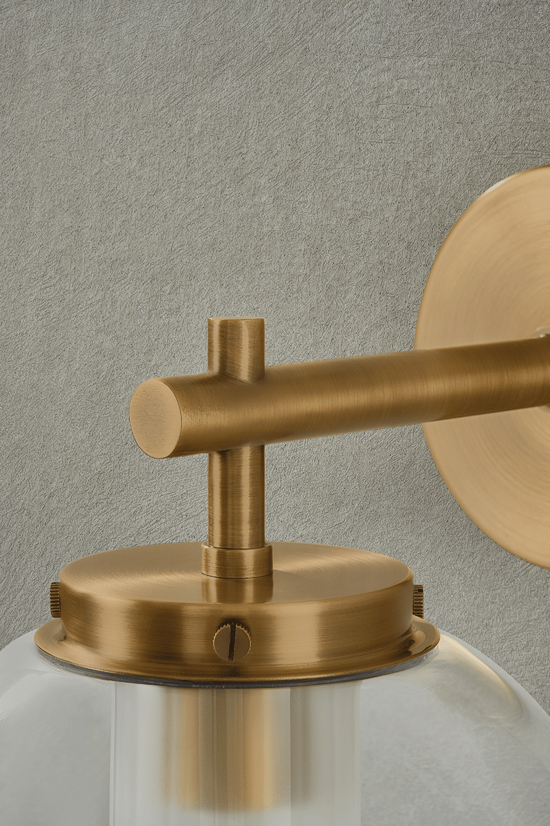 Troy Lighting | Marco Wall Sconce - PATINA BRASS White Cliff Studio Wall Sconce