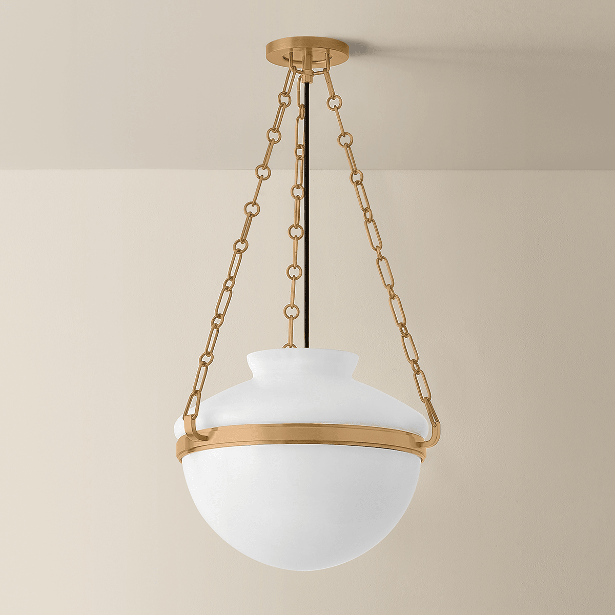 Troy Lighting | Paradigm Pendant - PATINA BRASS White Cliff Studio Pendant