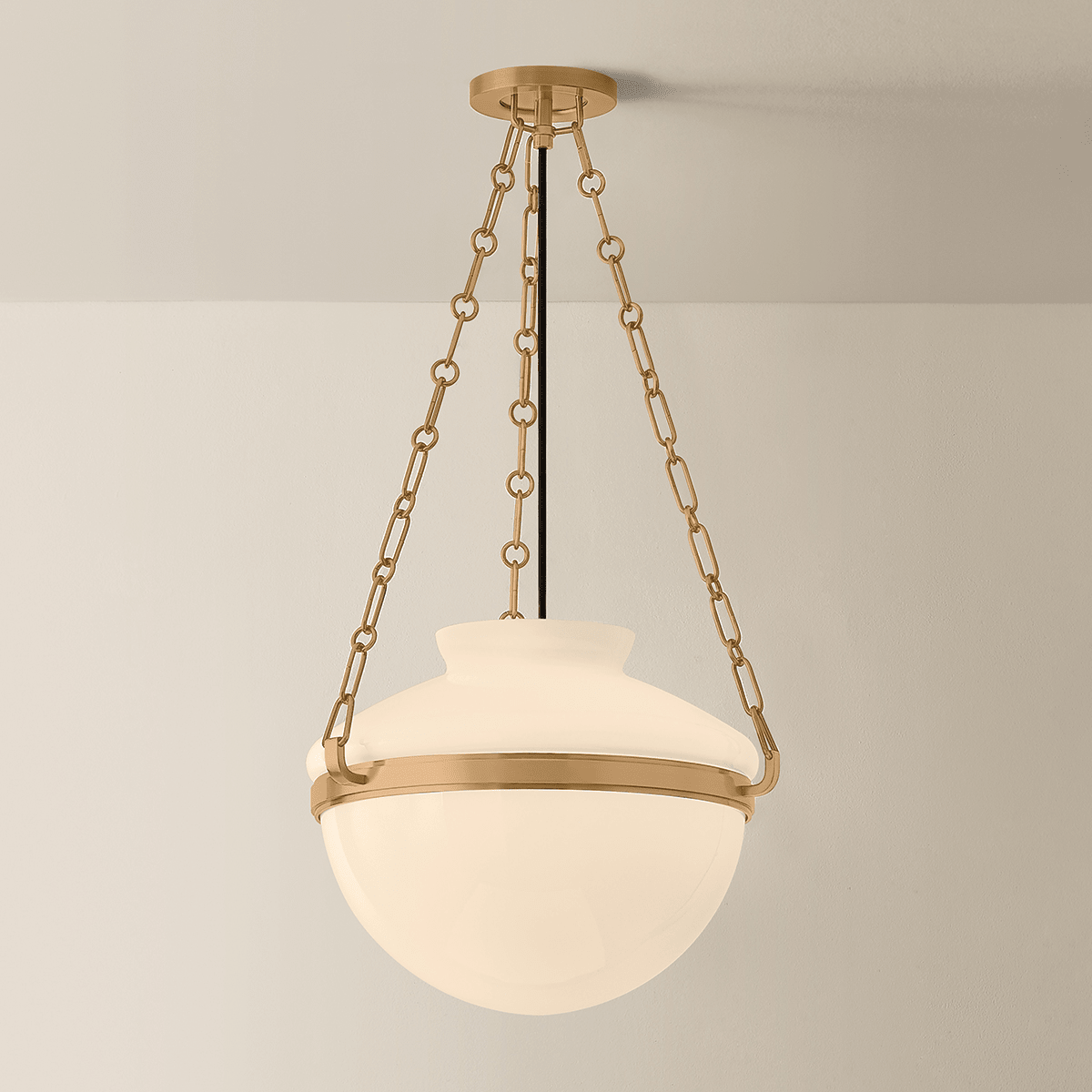 Troy Lighting | Paradigm Pendant - PATINA BRASS White Cliff Studio Pendant
