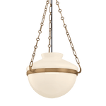 Troy Lighting | Paradigm Pendant - PATINA BRASS White Cliff Studio Pendant