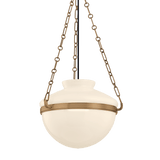 Troy Lighting | Paradigm Pendant - PATINA BRASS White Cliff Studio Pendant