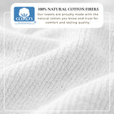 Turkish Cotton Ribbed 6-Piece Bath Towel Set - Georgiana Collection White Cliff Studio Towels