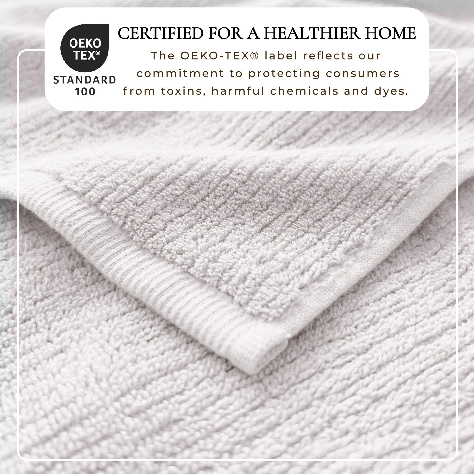 Turkish Cotton Ribbed 6-Piece Bath Towel Set - Georgiana Collection White Cliff Studio Towels
