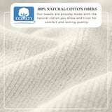 Turkish Cotton Ribbed 6-Piece Bath Towel Set - Georgiana Collection White Cliff Studio Towels